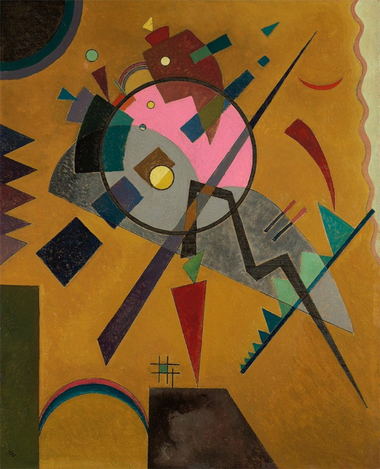 Rose with Gray 1924 Wassily Kandinsky Abstract Oil Painting